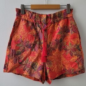 House of Harlow 1960 Linen blend hawaiian print boho shorts